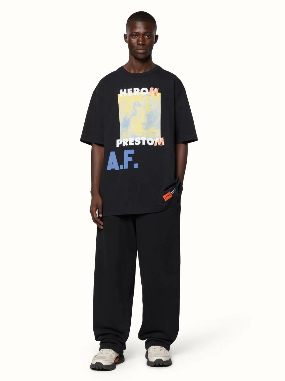 Heron Preston SS Tee OS A.F. Authorized Black