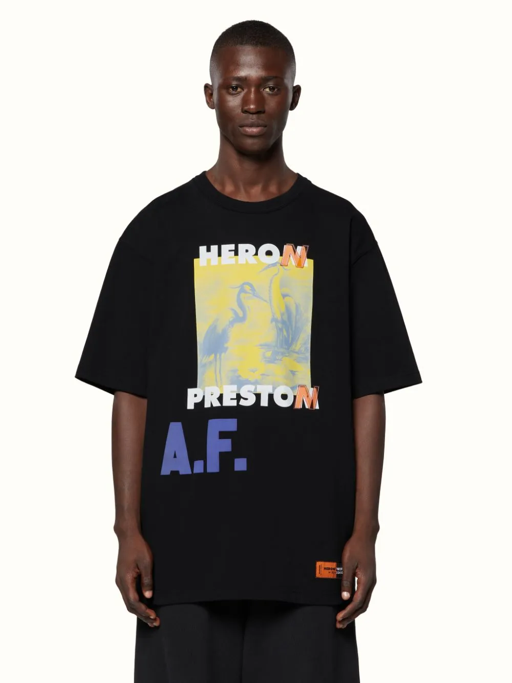 Heron Preston SS Tee OS A.F. Authorized Black