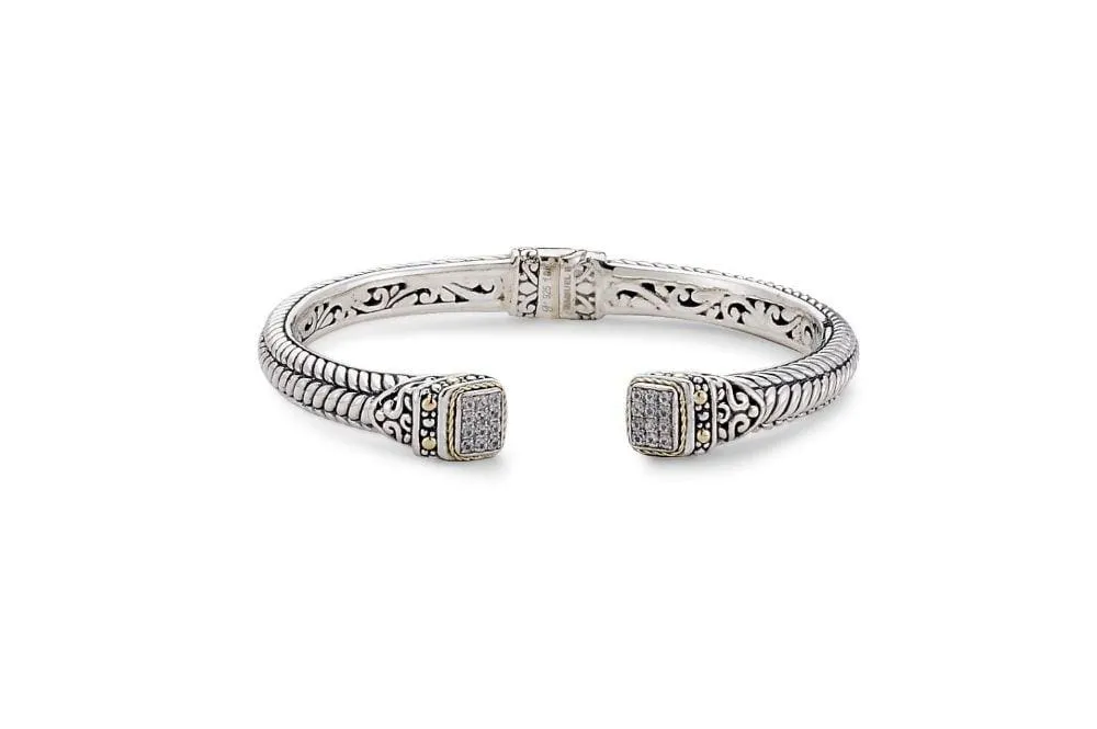Mandapa Bangle-White Sapphire