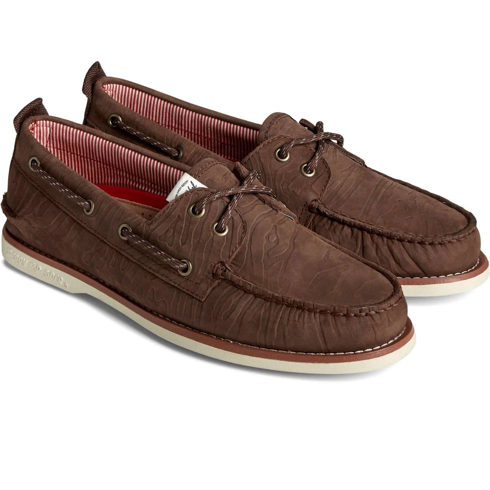Men's Sperry X Herschel Authentic Original 2-Eye Boat Shoe Embossed Brown