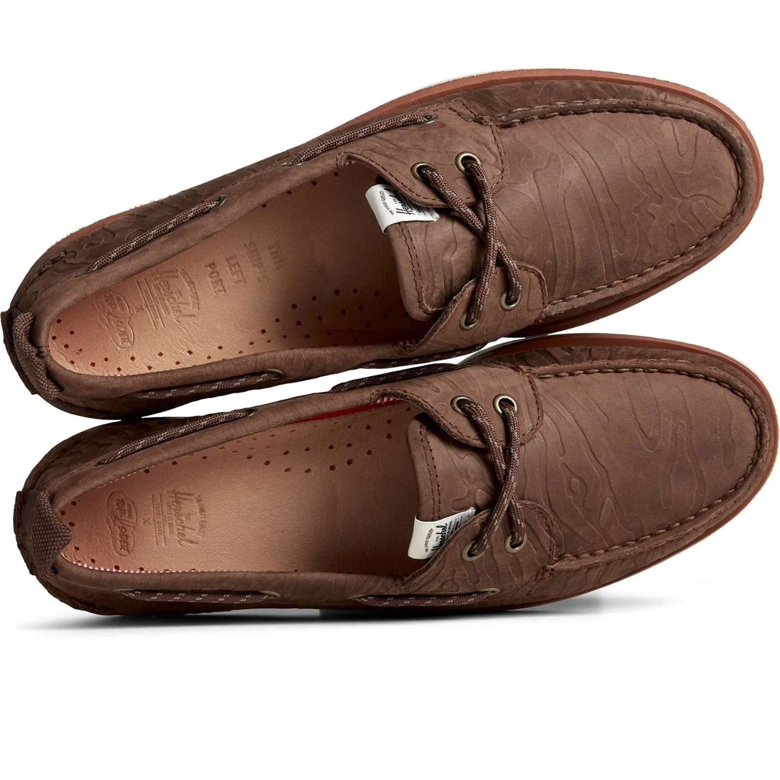 Men's Sperry X Herschel Authentic Original 2-Eye Boat Shoe Embossed Brown
