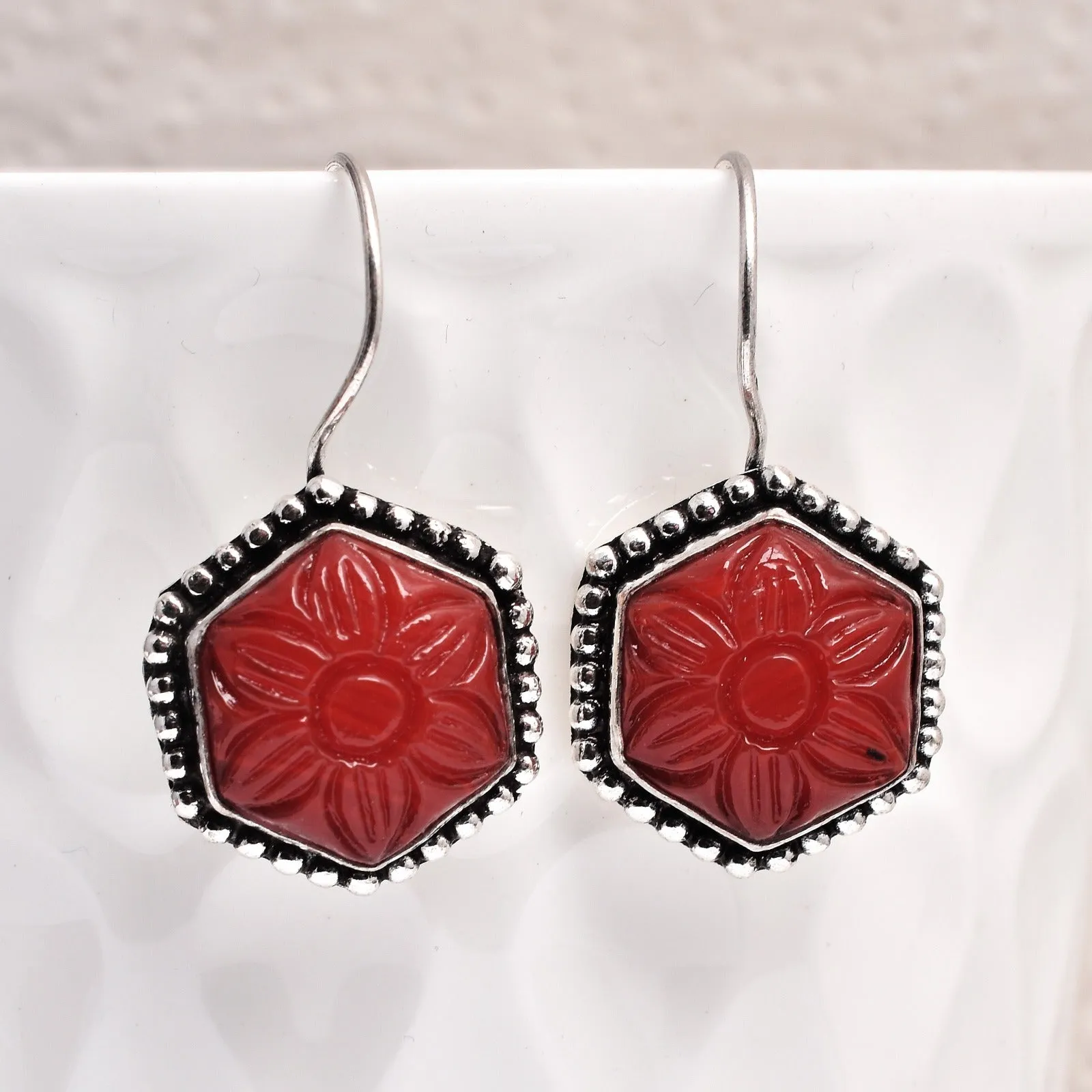 Mini Hexagonal Dangler Earrings