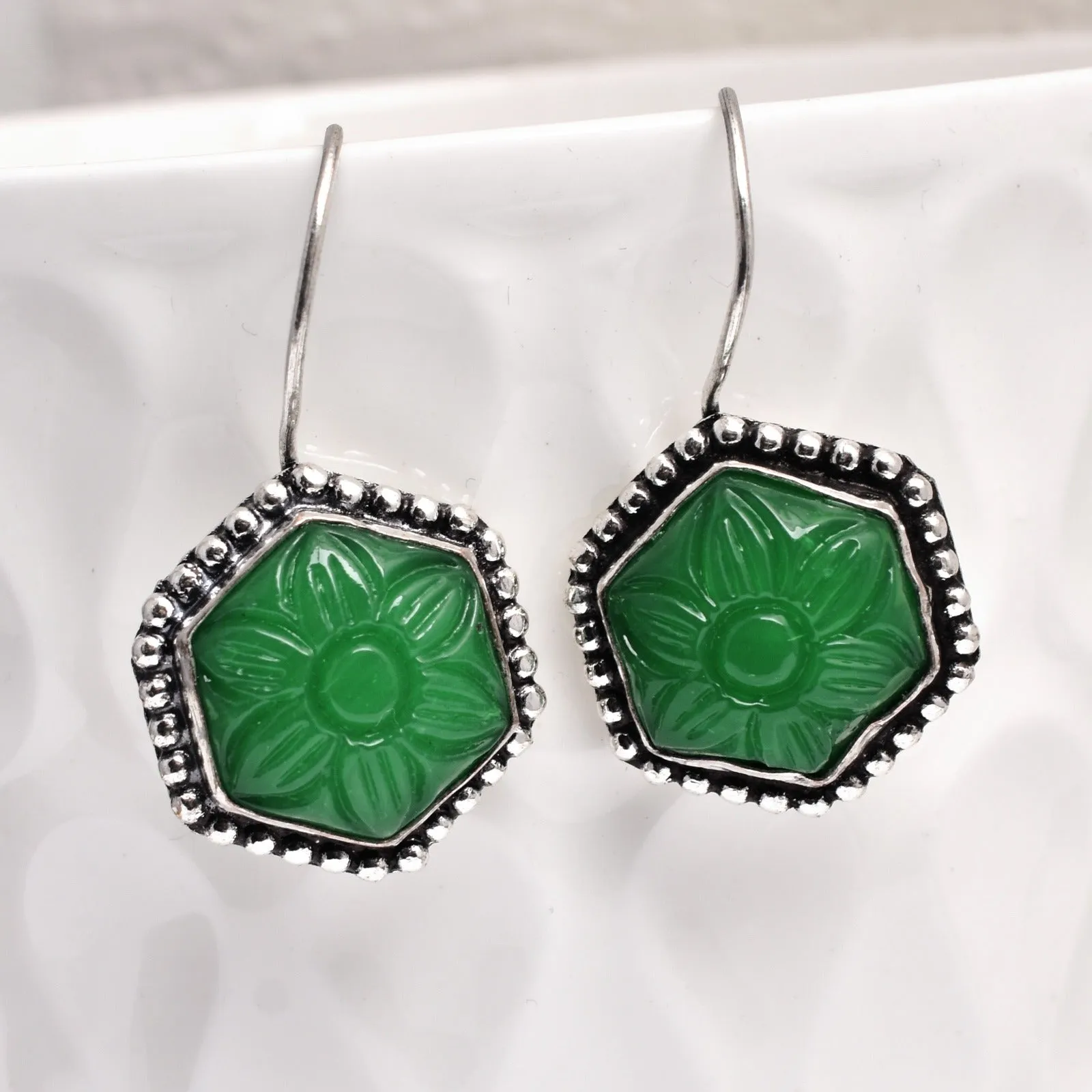Mini Hexagonal Dangler Earrings