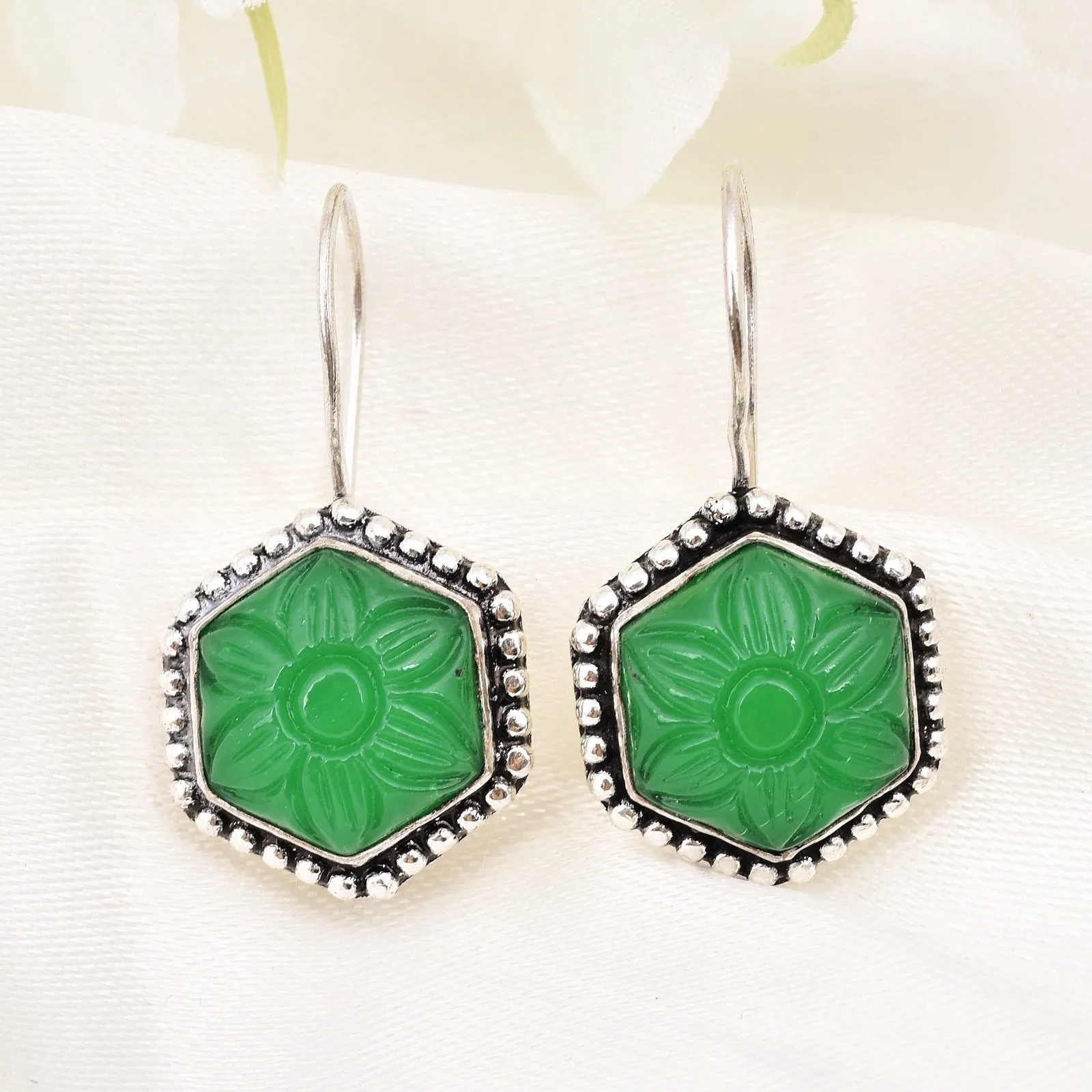Mini Hexagonal Dangler Earrings