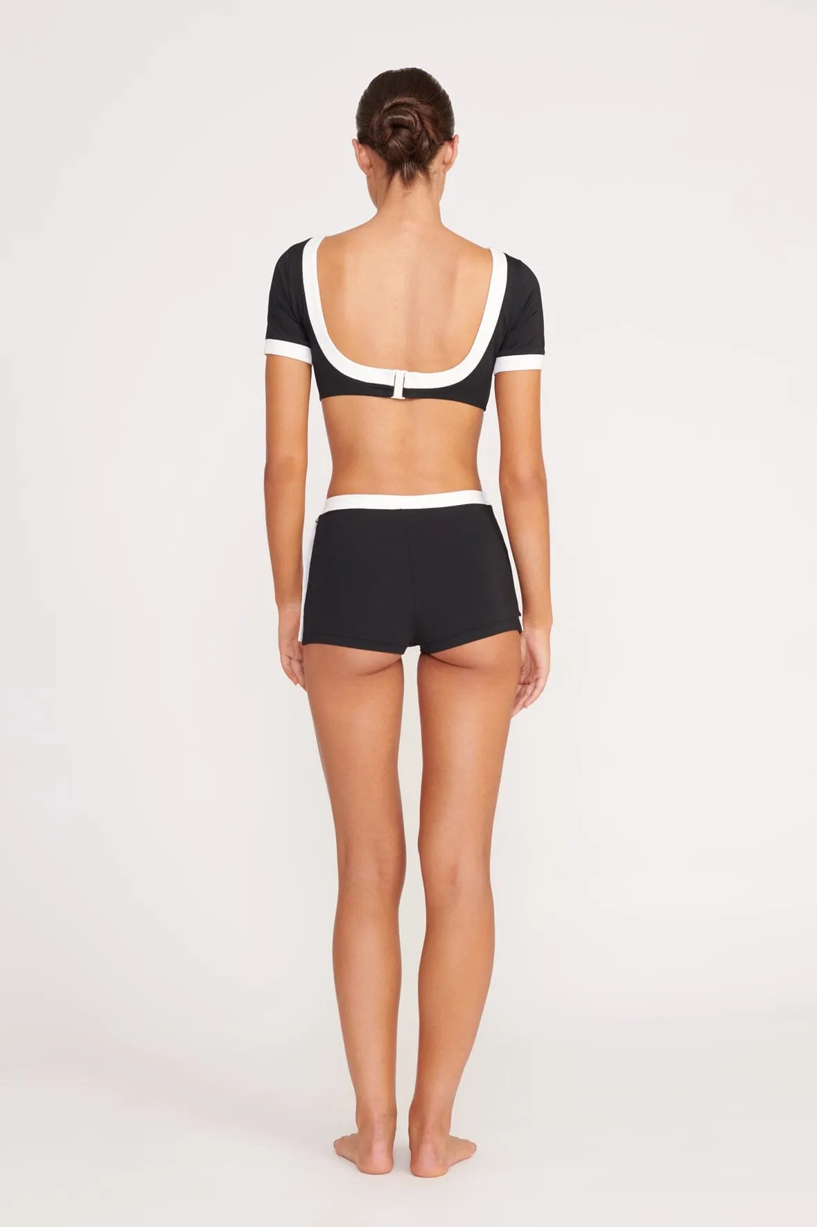 NELL SWIM SKIRT | BLACK WHITE