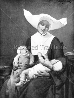 Nun Holding Children – Colin-Libour