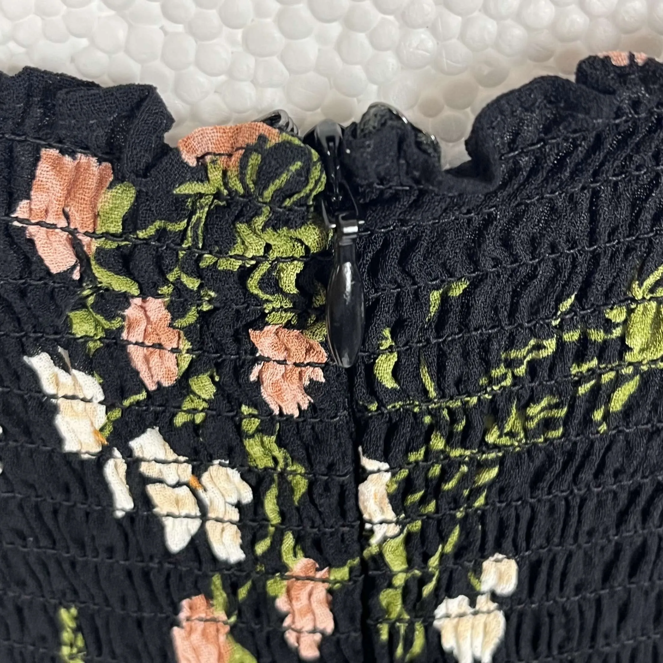 Reformation Brand New Black Floral Crepe  Maxi Dress M