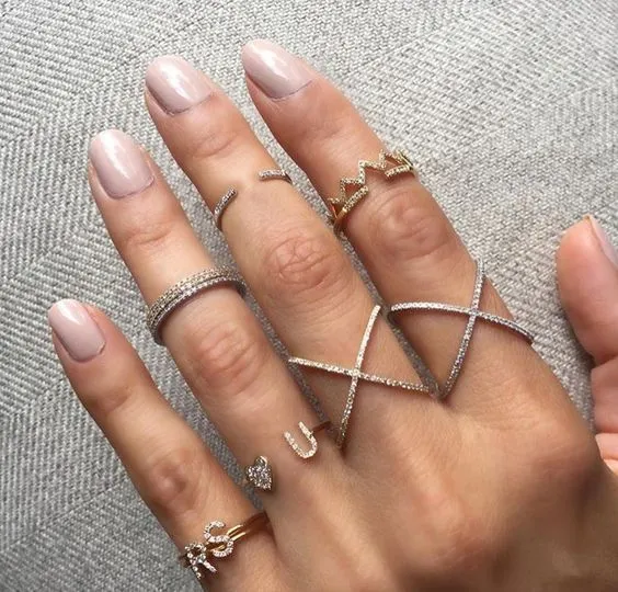 Sterling Silver CZ Criss Cross Ring