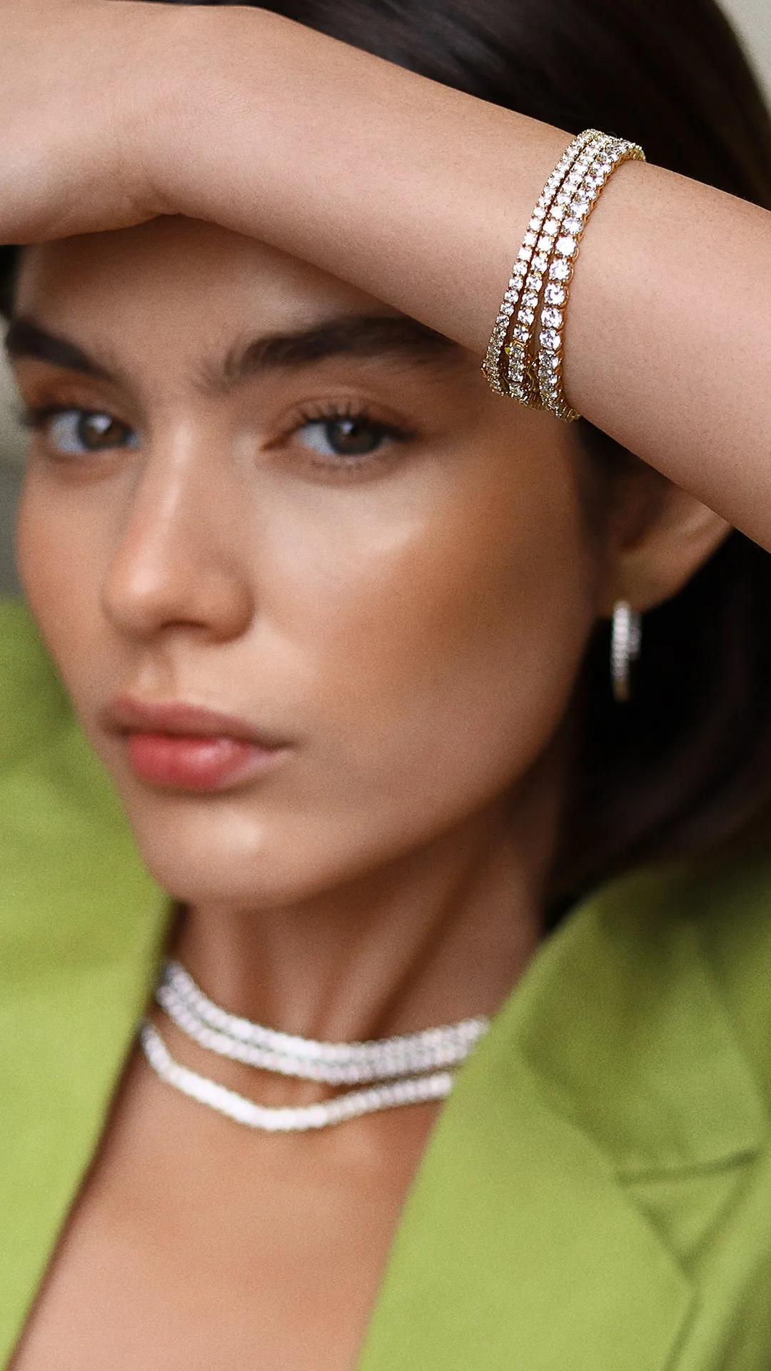 Vianne Round Prong Tennis Bracelet 18K Gold Vermeil