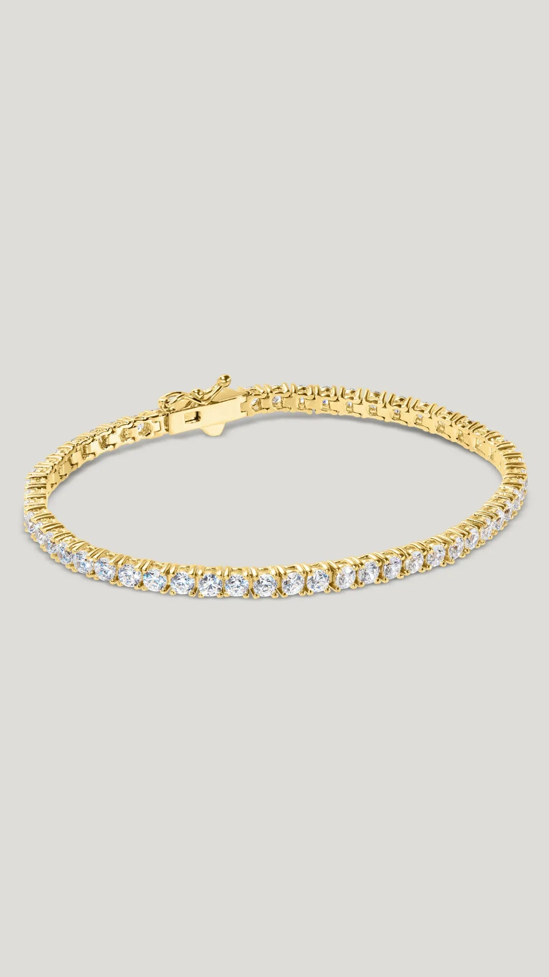 Vianne Round Prong Tennis Bracelet 18K Gold Vermeil