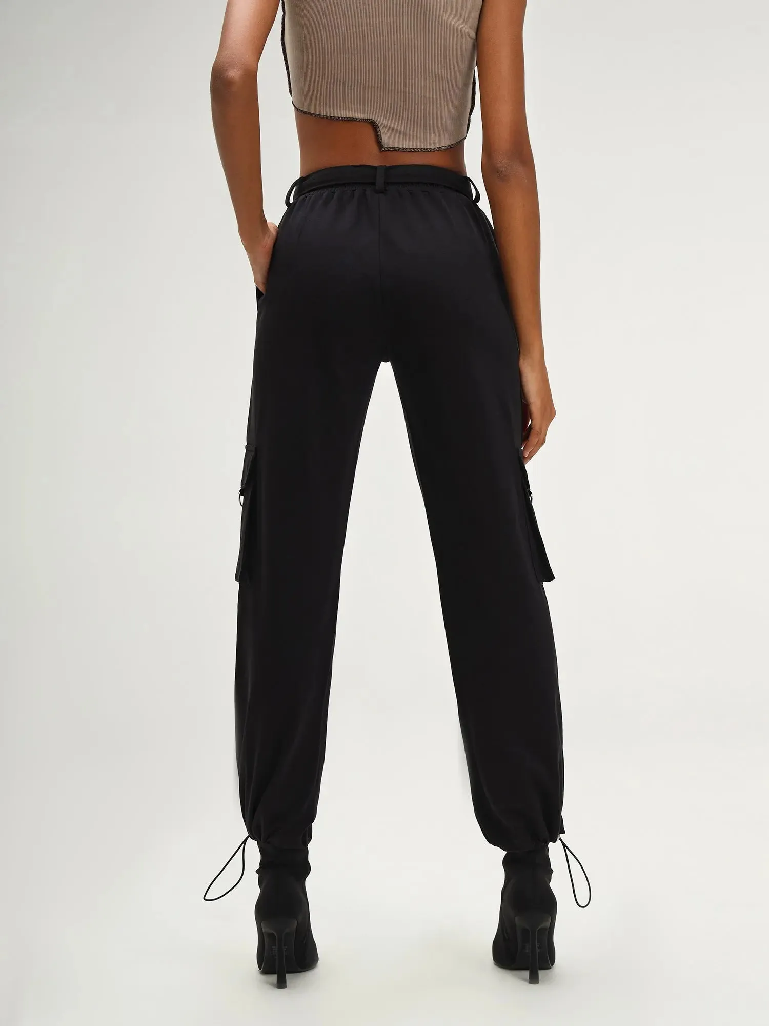Vienna Mocha and Black Parachute Jogger Set