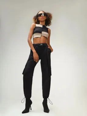 Vienna Mocha and Black Parachute Jogger Set