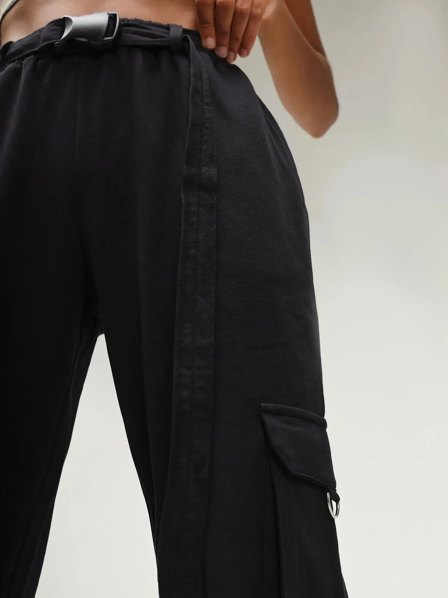 Vienna Mocha and Black Parachute Jogger Set